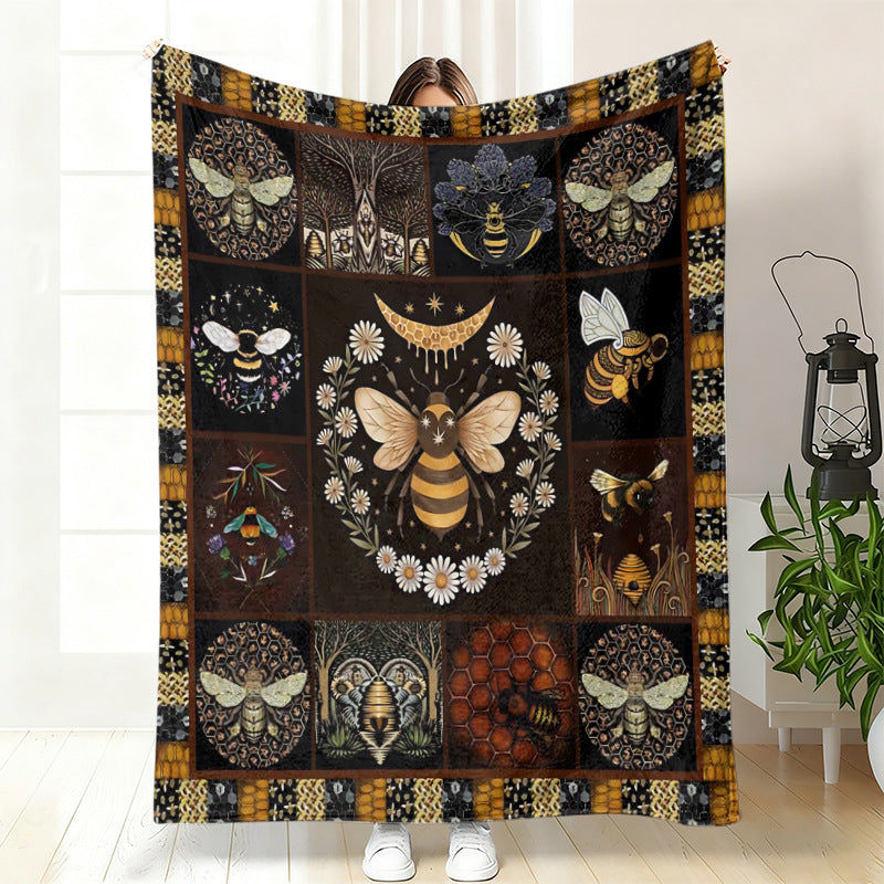 🌼 Топло и меко фланелено одеяло с флорален десен |нежно към кожата и задържа топлината|идеално за дома през есента и зимата 🛋️✨