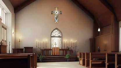 🔥Мега разпродажба в края на годината, спестете до 60%✝ Винтидж дървен стенен кръст с Исус Христос