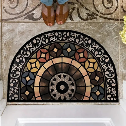 🌈💖Полукръгъл подложка в бохо стил — противохлъзгаща, мека подложка