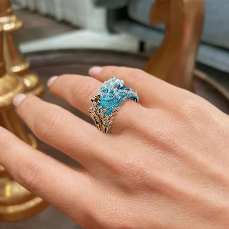 🌊Комплект бижута с мотив на морска вълна — носи романтиката и свободата на океана в себе си