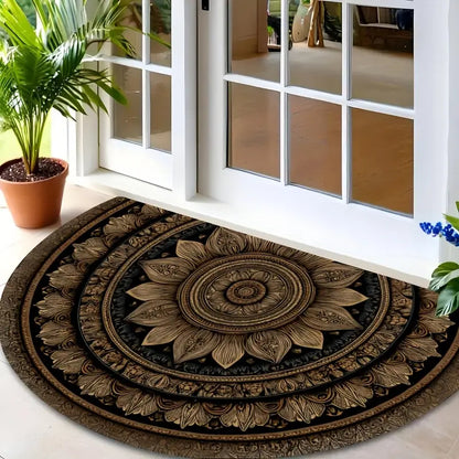 🌈💖Полукръгъл подложка в бохо стил — противохлъзгаща, мека подложка