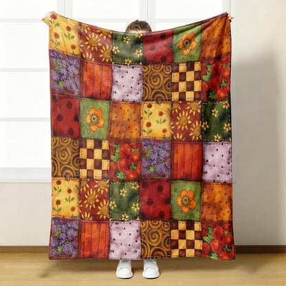 🌼 Топло и меко фланелено одеяло с флорален десен ｜нежно към кожата и задържа топлината｜идеално за дома през есента и зимата 🛋️✨