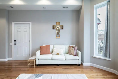 🔥Мега разпродажба в края на годината, спестете до 60%✝ Винтидж дървен стенен кръст с Исус Христос